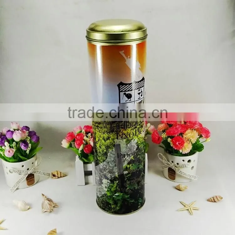 High quality new design metal packing luxury gift whisky bottle tin box