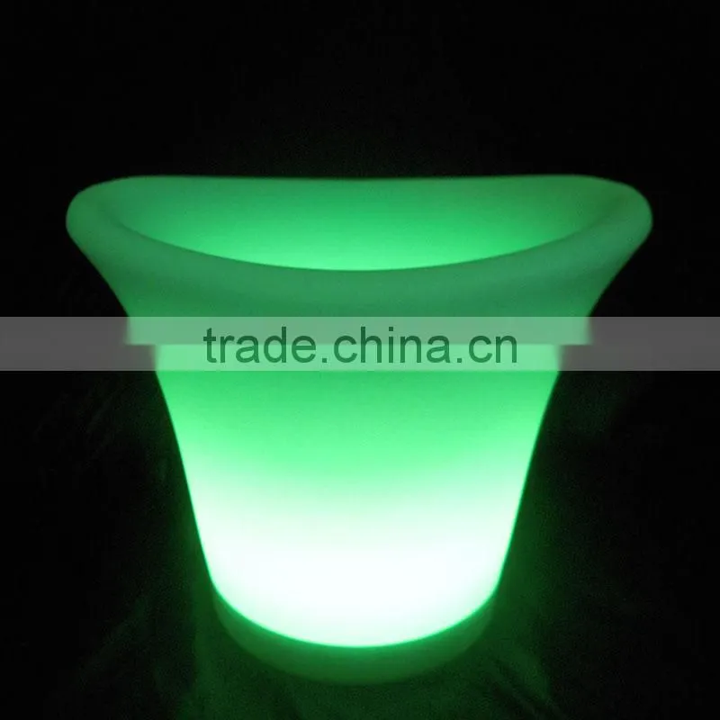 Rechargeable LED glowing ice wine Bucket/beer holder/wine cooler