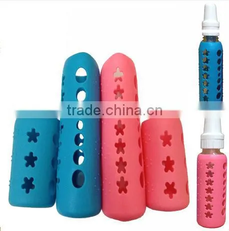 HOT Food grade durable silicone bottle sleeve for baby