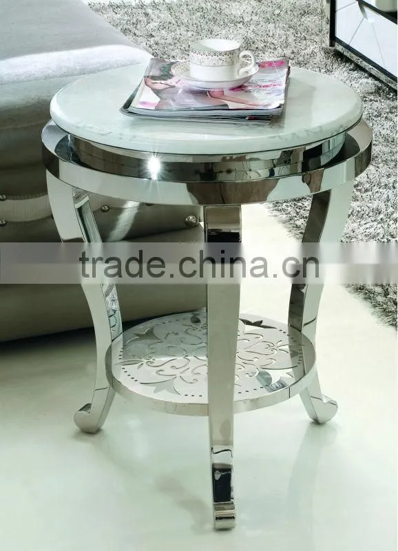 D351 living room marble top modern end table round end table
