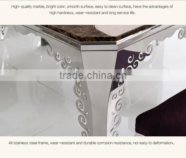 Kitchen Table and Chair Sets Marble Inlay Dining Table TH308
