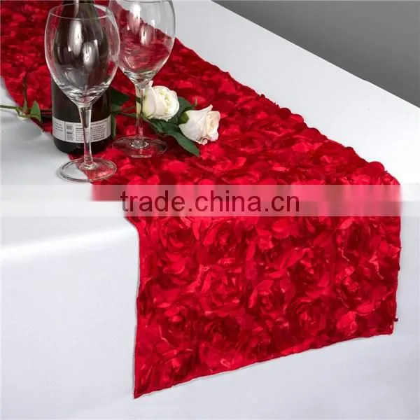 fashionable royal trendy rosette table runner