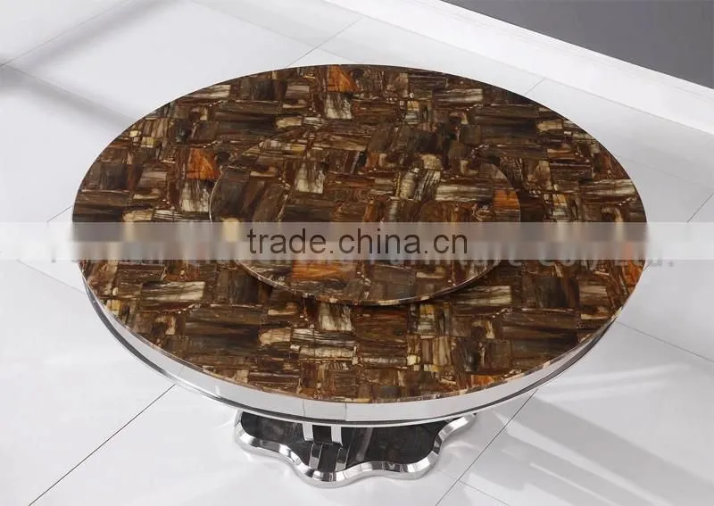 marble rotating round table for dining room