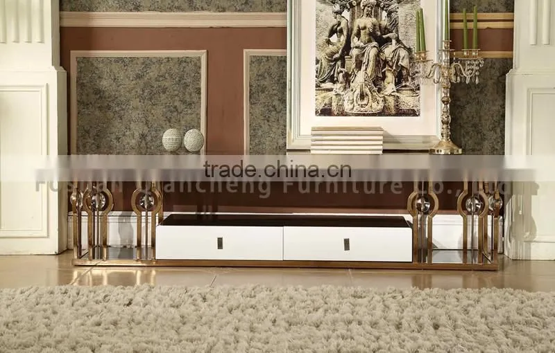 Dining room new model tv cabinet design with showcase