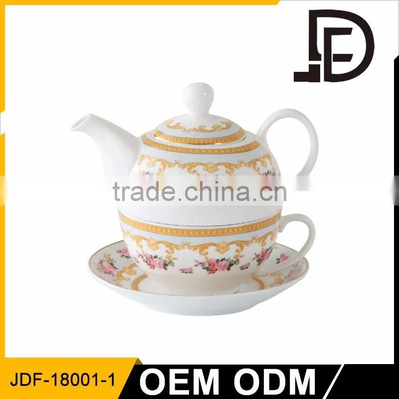 Fine china arabic modern turkish porcelain tea pot, tea for one set wholesale