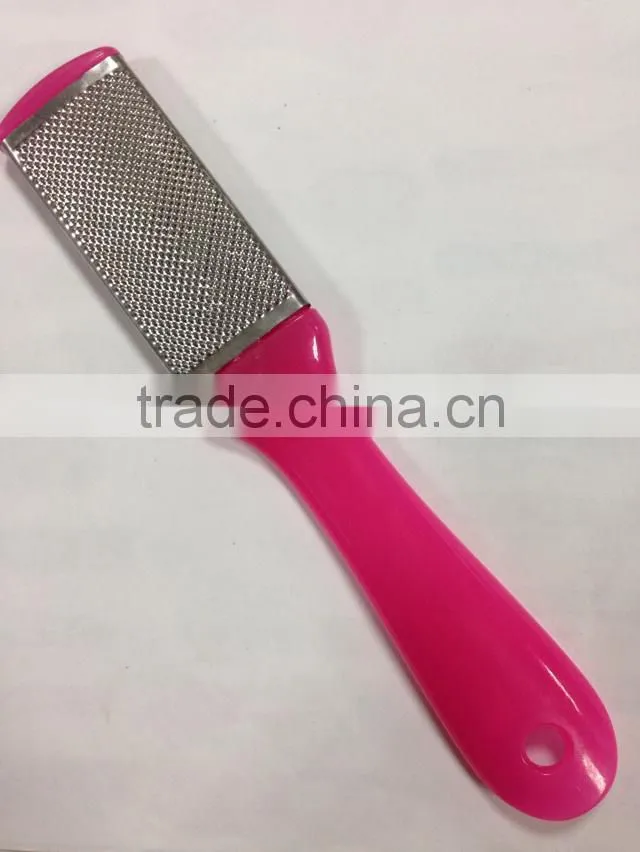 Colorful Plastic Handle Metal Foot File,Pedicure Foot File