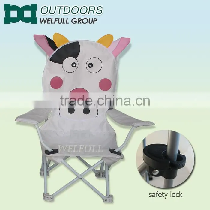 Cow pattern animal style kids folding camping chair