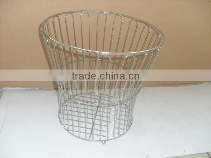 Chrome plate wire towel basket YZ4118C
