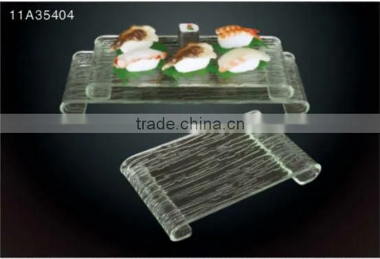 Retangle acrylic display sushi plates and dishes