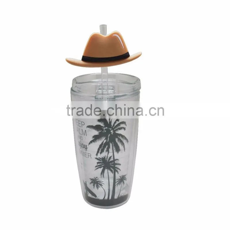 PS double wall walking mug 2017 new promotion Item