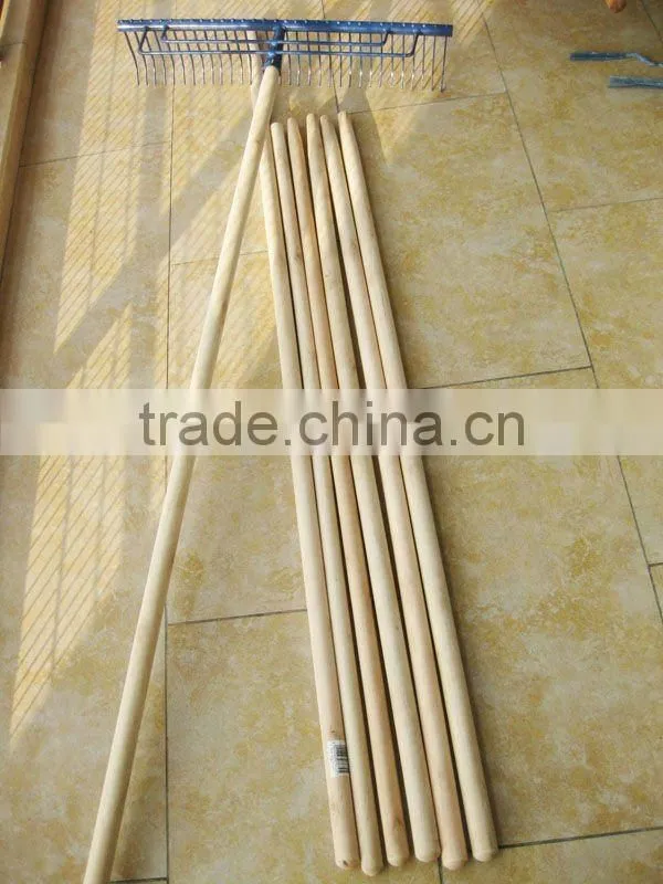 well treated and sanded rake handle