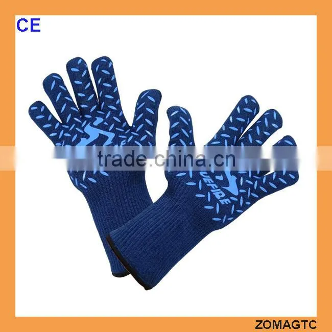 Silicone Grip Ove Glove Heavy Duty Oven Glove with Fingers/ Heat Proof Glove
