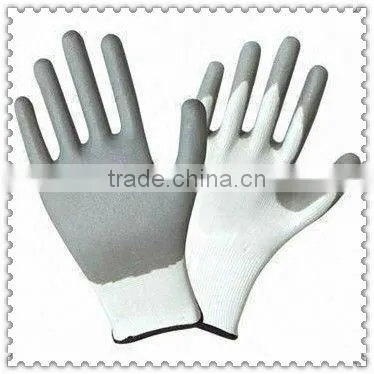 13 gauge orange nitrile gloves with white polyester linerJRE55