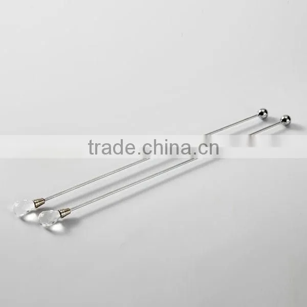 Hot Sale Crystal Coffee Stirrer Stainless Steel Coffee Whisk Coffee Frother Stirrer