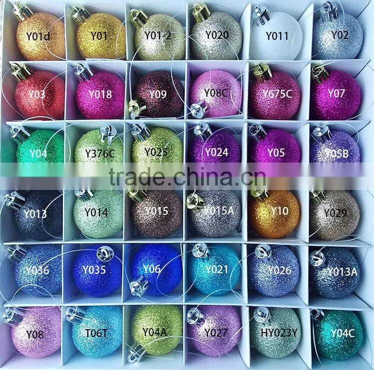Colorful Christmas Tree Decoration Ball Plastic Christmas Ball Ornament