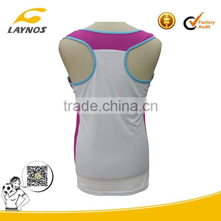 Women sleeveless round collar t-shirt