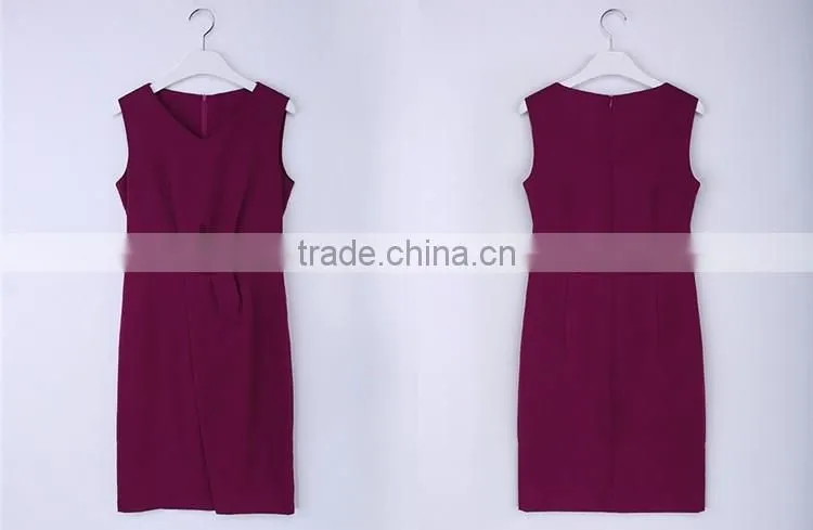 Slim Fit Office Ladies Formal Dress Sleeveless Dress