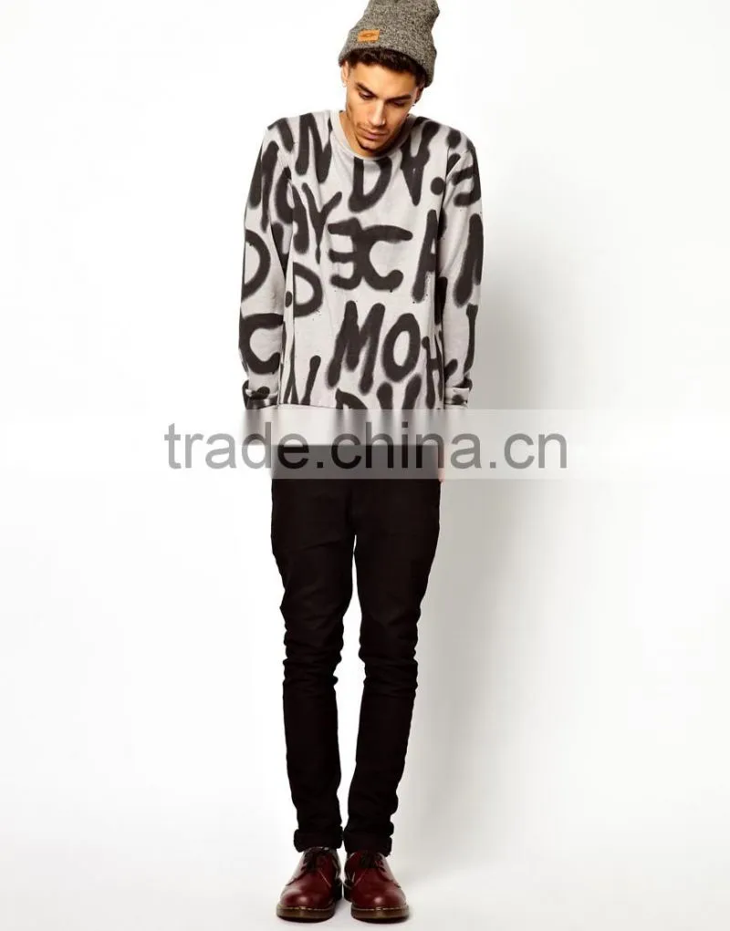 2014 Newest full print mens pullover hoodie