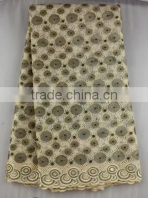 new design eyelet voile lace fabric with circle patterns SL0308