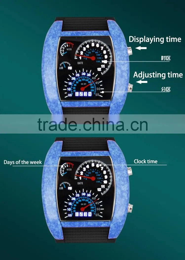 Wholesale OEM colorful Waterproof LED Watches Men Sport Watch with factory price