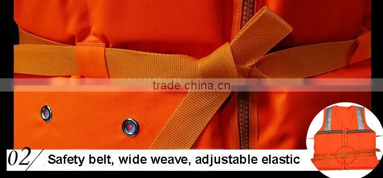 LED flashing orange pool boating swimming surfing adult life vest