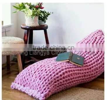 100%Poly Giant Chunky Knitted Throw Blanket