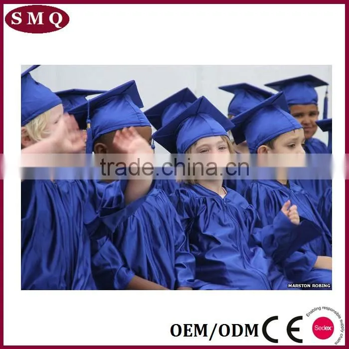 2017 customized school uniform children graduation gown for Kindergarden