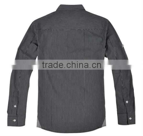 new men's 100% cotton black white striped long sleeve slim fit business shirt