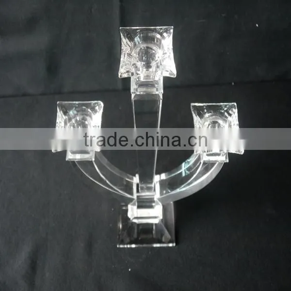 Hot Sale !!! Unique crystal candle holder with home decration JKC-0006