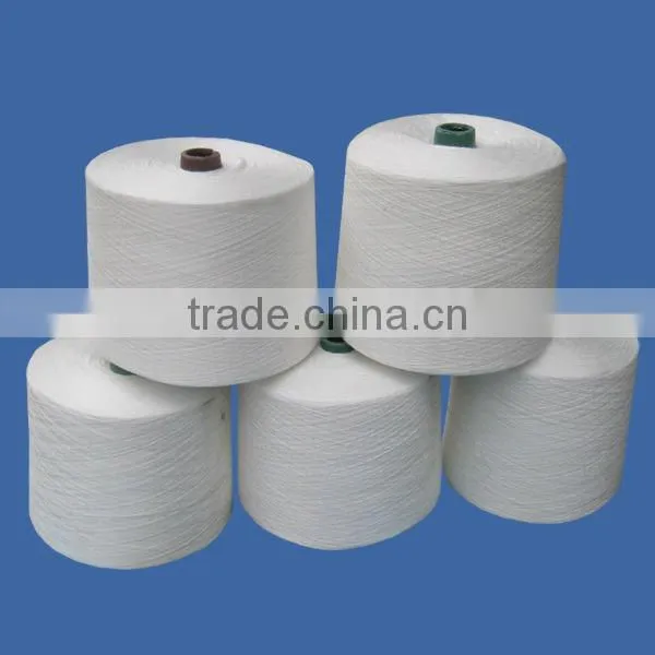 100% raw white spun polyester sewing 20s/2 yarn for sewing