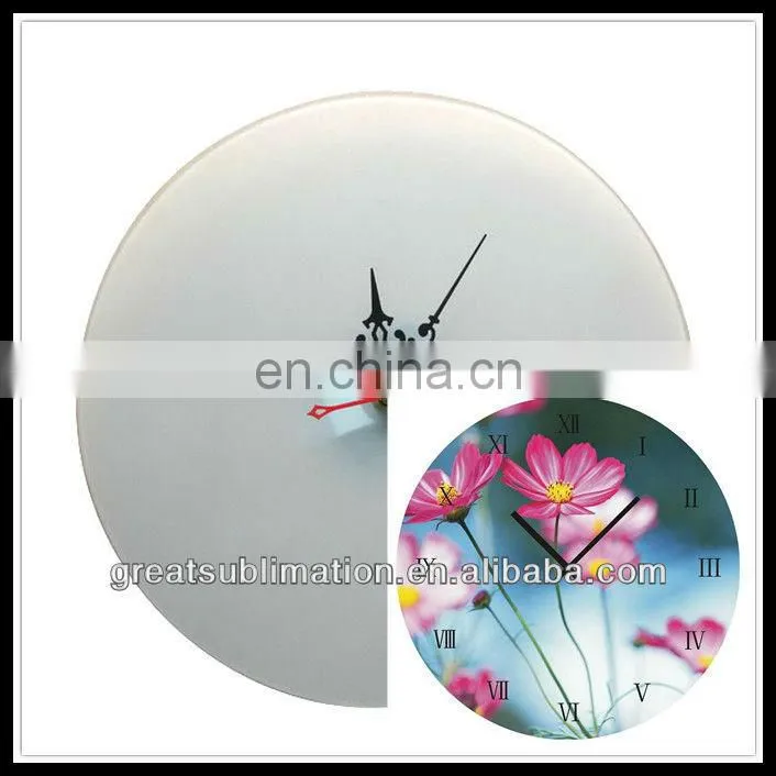 Tempered glass clock for sublimation
