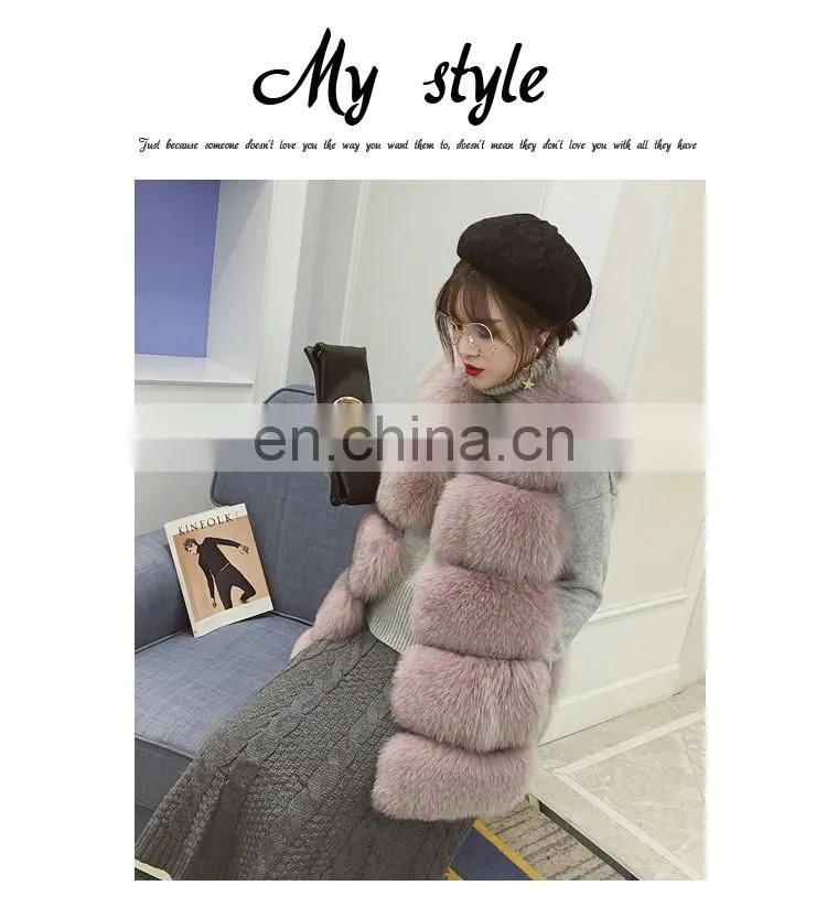 2016 New Fashion Women Luxury Vest Hot Sale Lady Vest Real Fox Fur Waistcoat