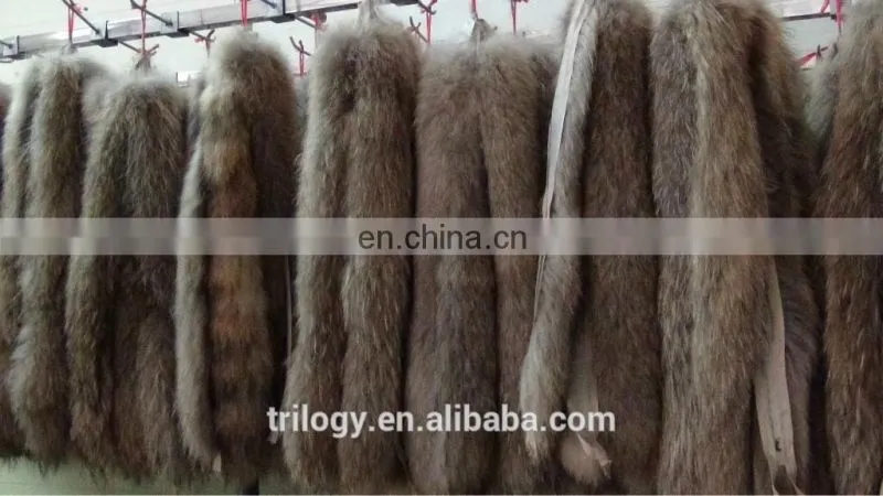 Raccoon Fur/Natural Rabbit Fur Strips / Raw Fur Material