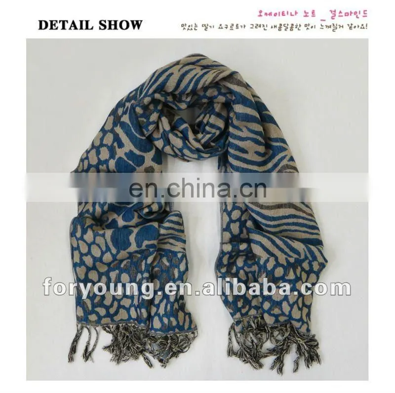 tassel leopard woven shawls