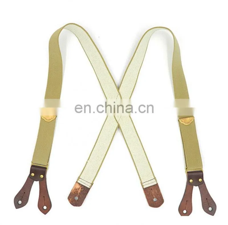 Wholesale The first layer leather straps suspenders