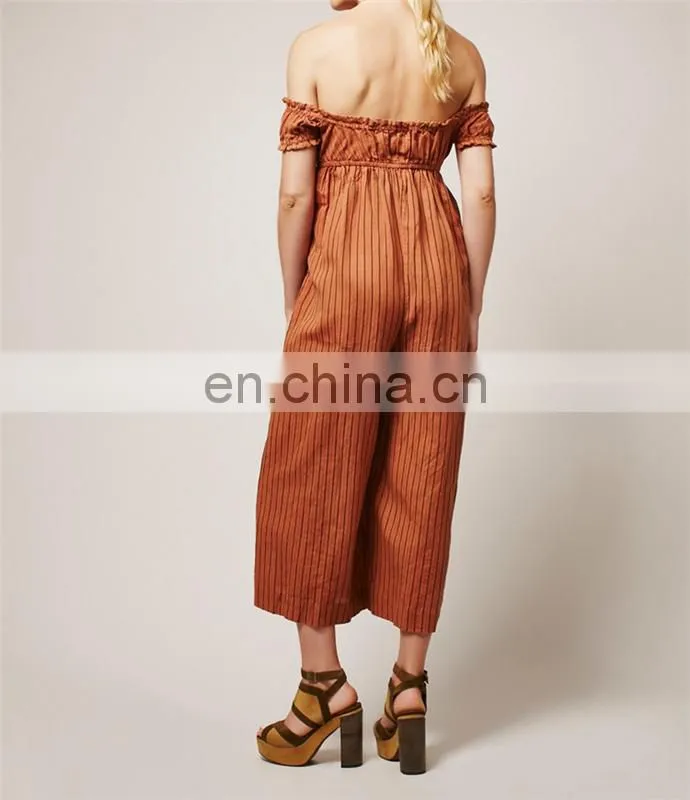 Sexy Jumpsuit Ladies Offer-shoulder Jumpsuit Cotton Jumpsuit Women
