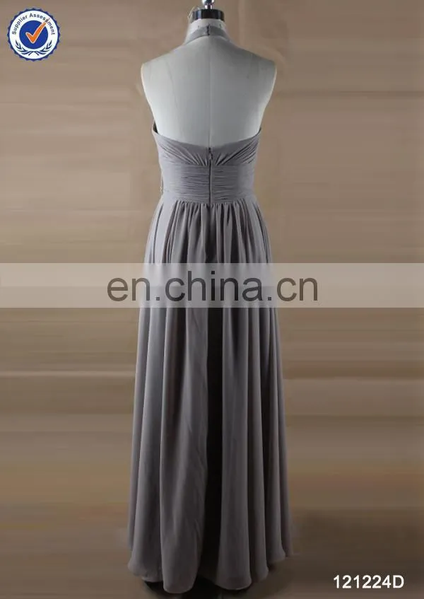 Vintage halter grey mother of the bride dresses for formal occasion