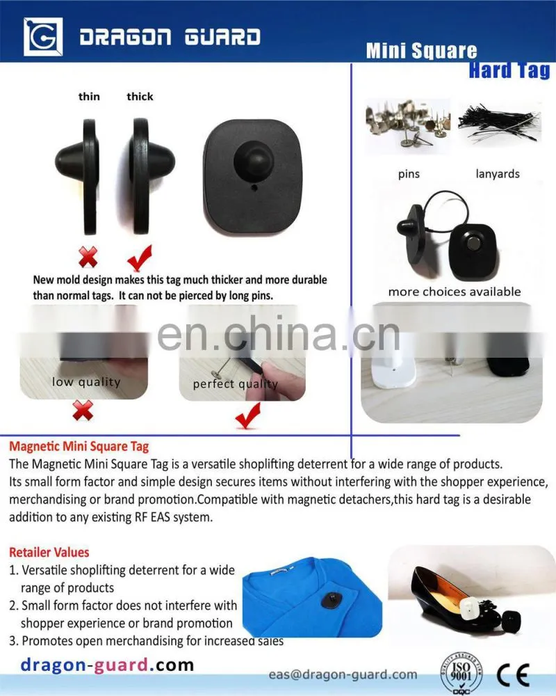 DRAGON GUARD shoplifting pencil tag, flat pencil tag for cloth and garments, Bestag