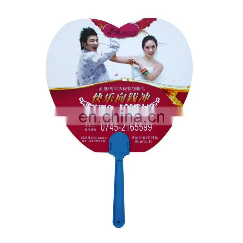 nice quality marketing custom make hand fans color black