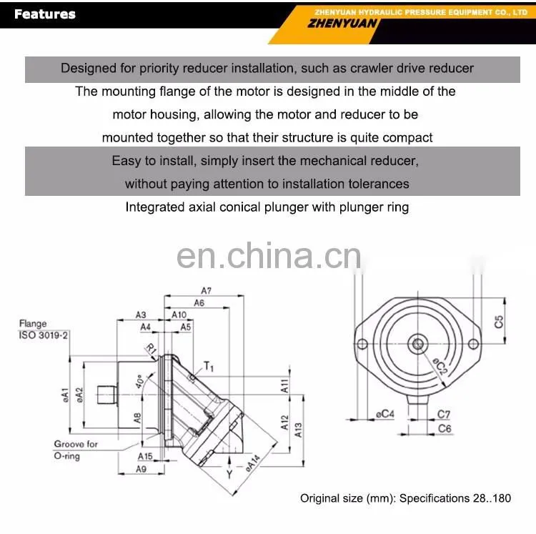 Trade assurance replace Rexroth A2FFE series A2FE180/61W-VVAL010 hydraulic piston motor