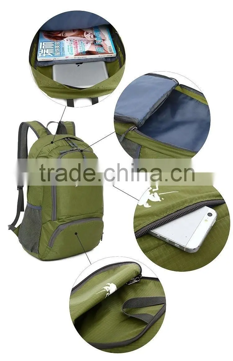 Outdoor Shoulder Bag Nylon Waterproof Backbag 35 L Travel Foldable Backpack