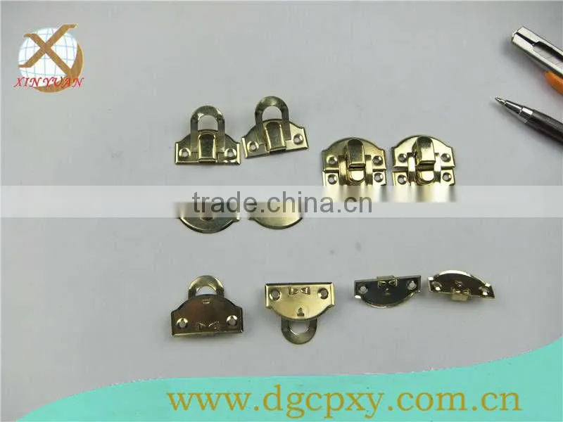 golden cosmetic box lock hardware
