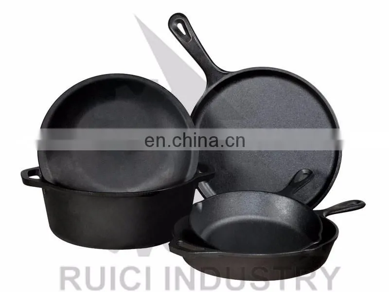 Customized Pre-seasoned Cast Iron Fry Pan With Removable Handle