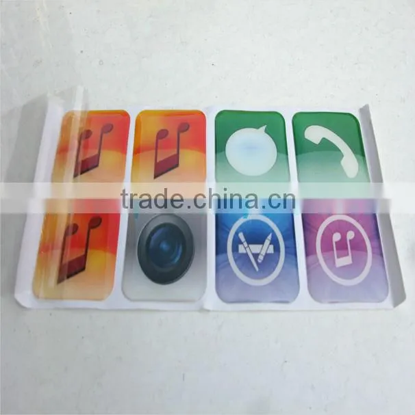 Fashion designs crystal epoxy sticker for smartphone