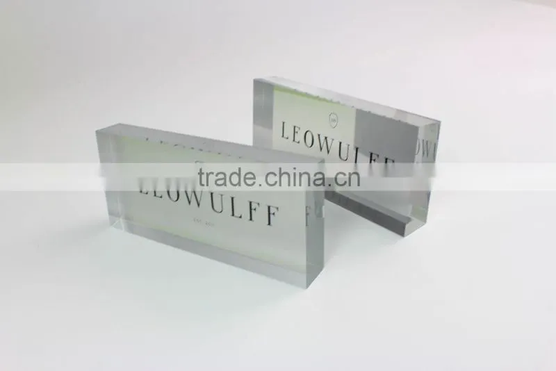 acrylic nameplate acrylic block logo table display TL101