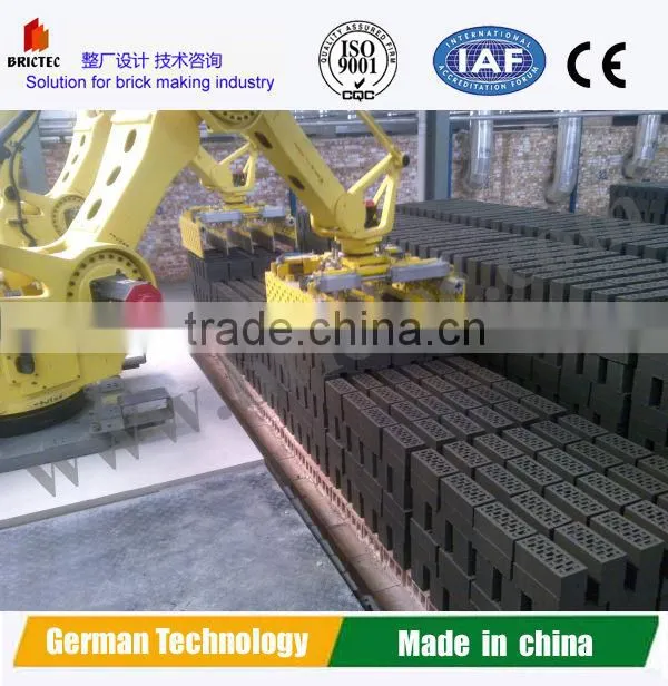 Automatic brick stacker machine in automatic clay brick manufacturing plant