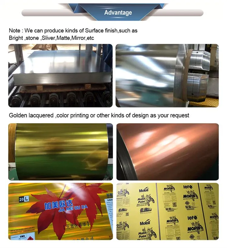 Customizable Luxury Tinplate Metal Custom Printed Tin Sheet