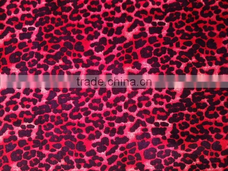 viscose print fabric with sexy leopard print