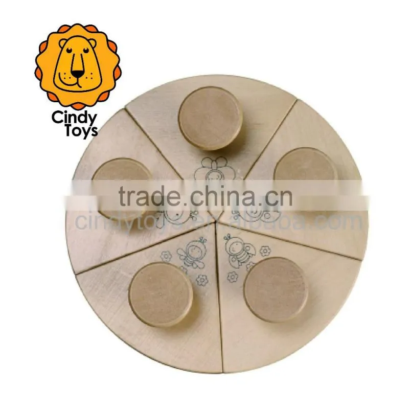 Wooden Mandala Stamps Funny Lnsects 5 pcs for Kids