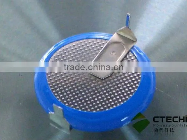 3V lithium rechargeable battery ML2032 with pins